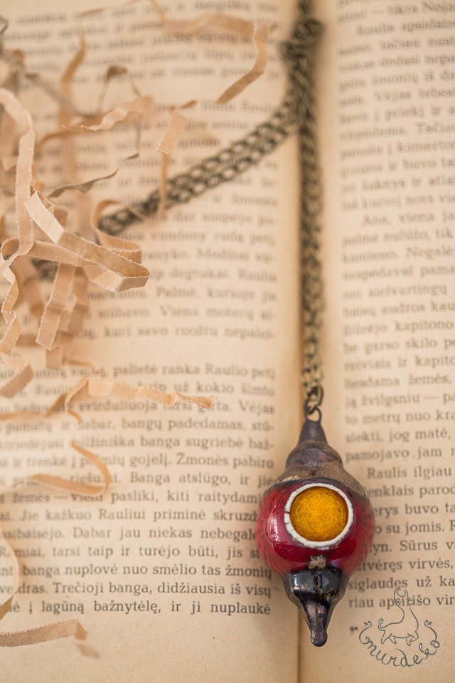 Medieval scent bottle pendant - Ceramic pomander perfume pendant - Aromatherapy diffuser necklace